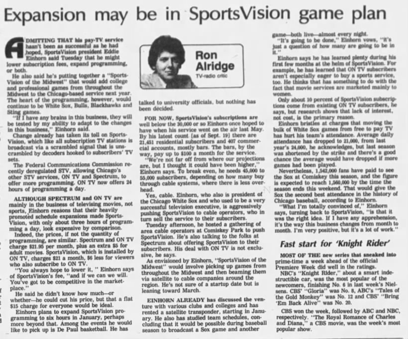 Expansion may be in SportsVision game plan