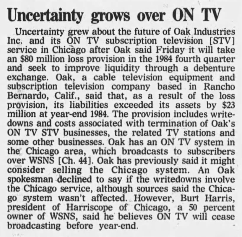 Uncertainty grows over ON TV