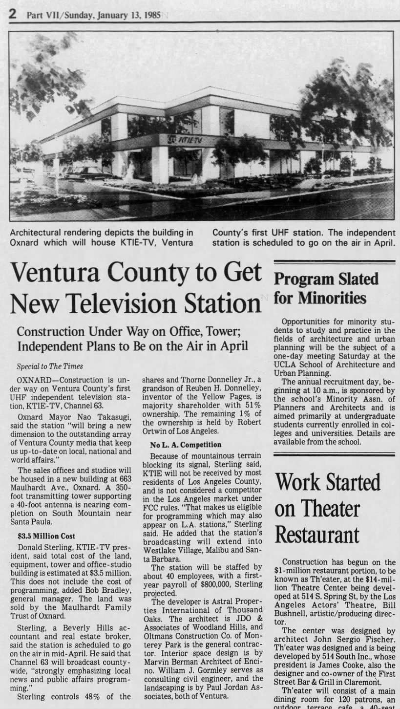Ventura County to Get New Television Station