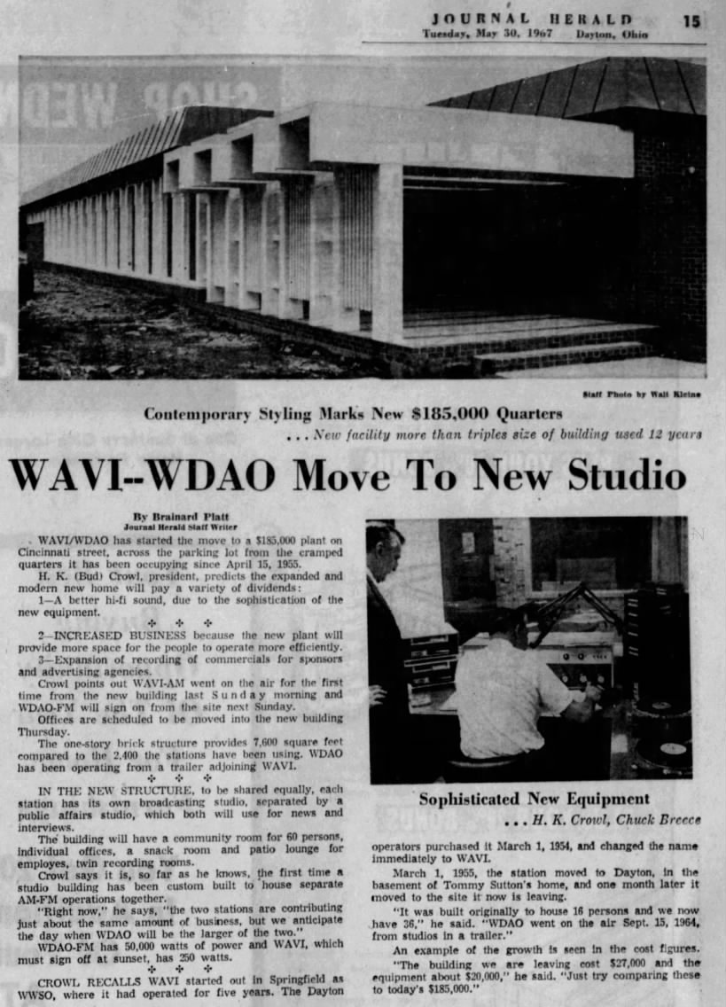 WAVI--WDAO Move To New Studio