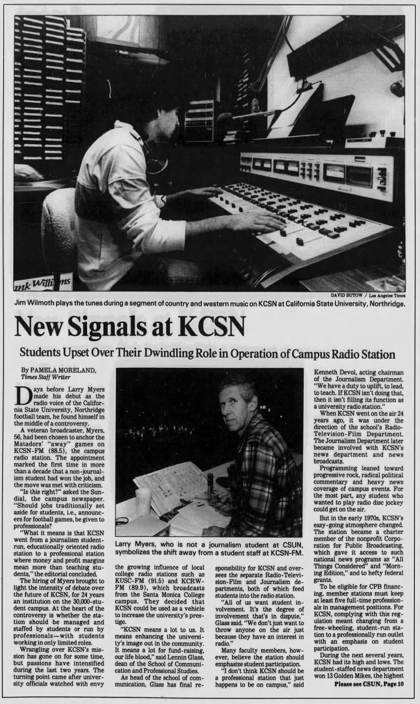 New Signals at KCSN