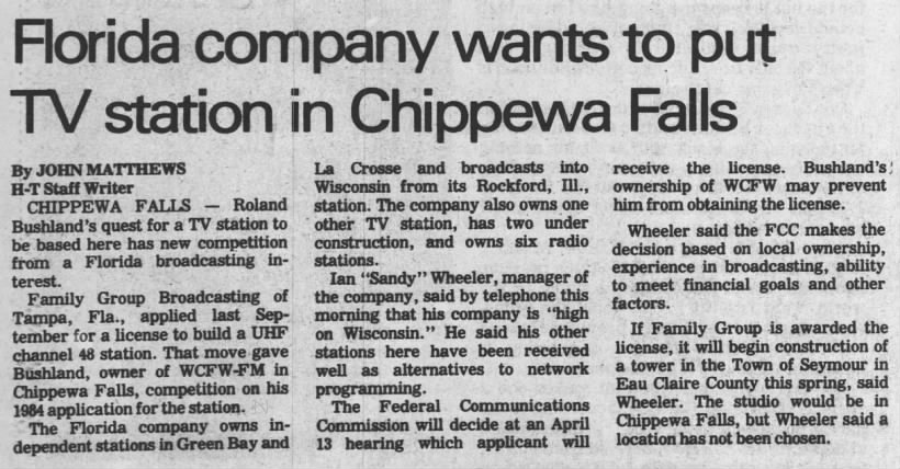 Florida company wants to put TV station in Chippewa Falls