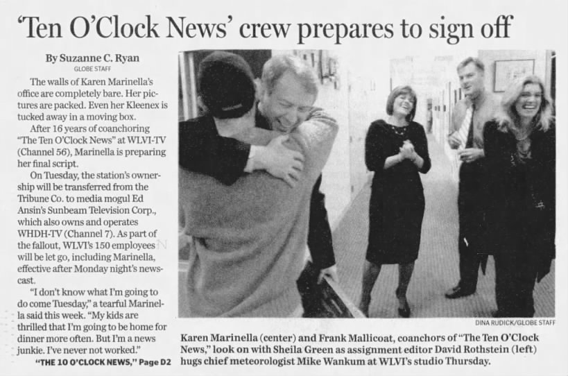 'Ten O'Clock News' crew prepares to sign off