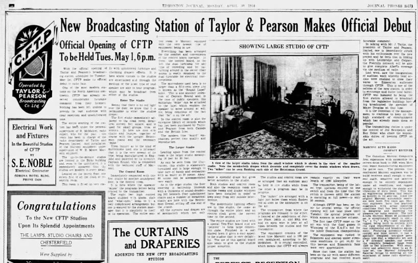 New Broadcasting Station of Taylor & Pearson Makes Official Debut