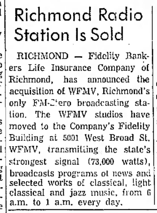 Richmond Radio Station Is Sold