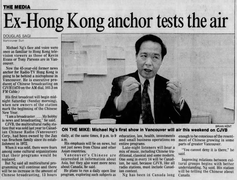 Ex-Hong Kong anchor tests the air
