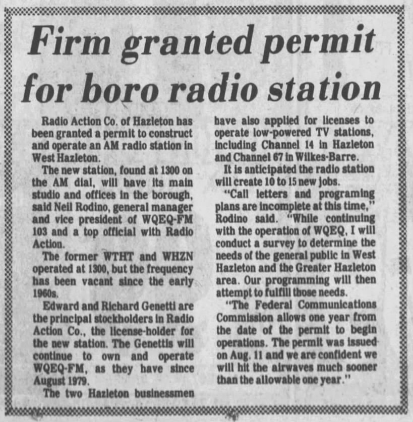 Firm granted permit for boro radio station