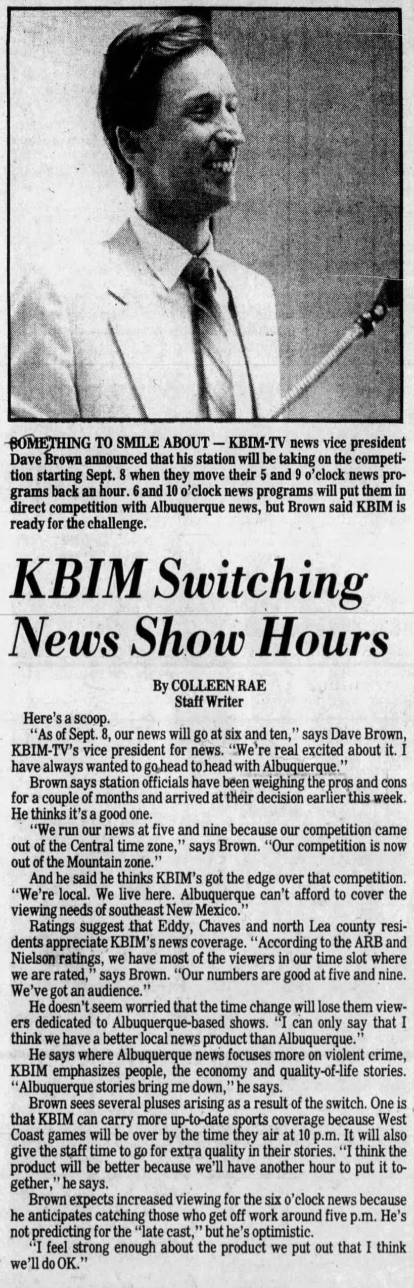 KBIM Switching News Show Hours