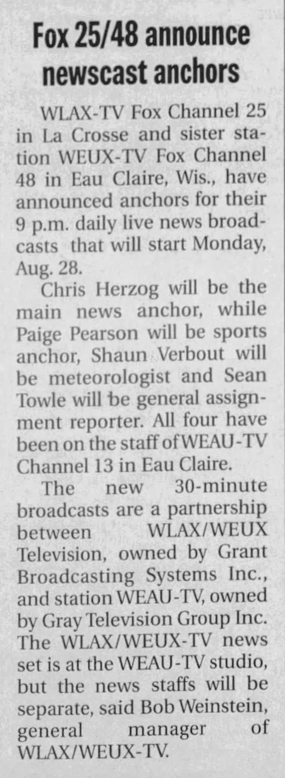 Fox 25/48 announce newscast anchors