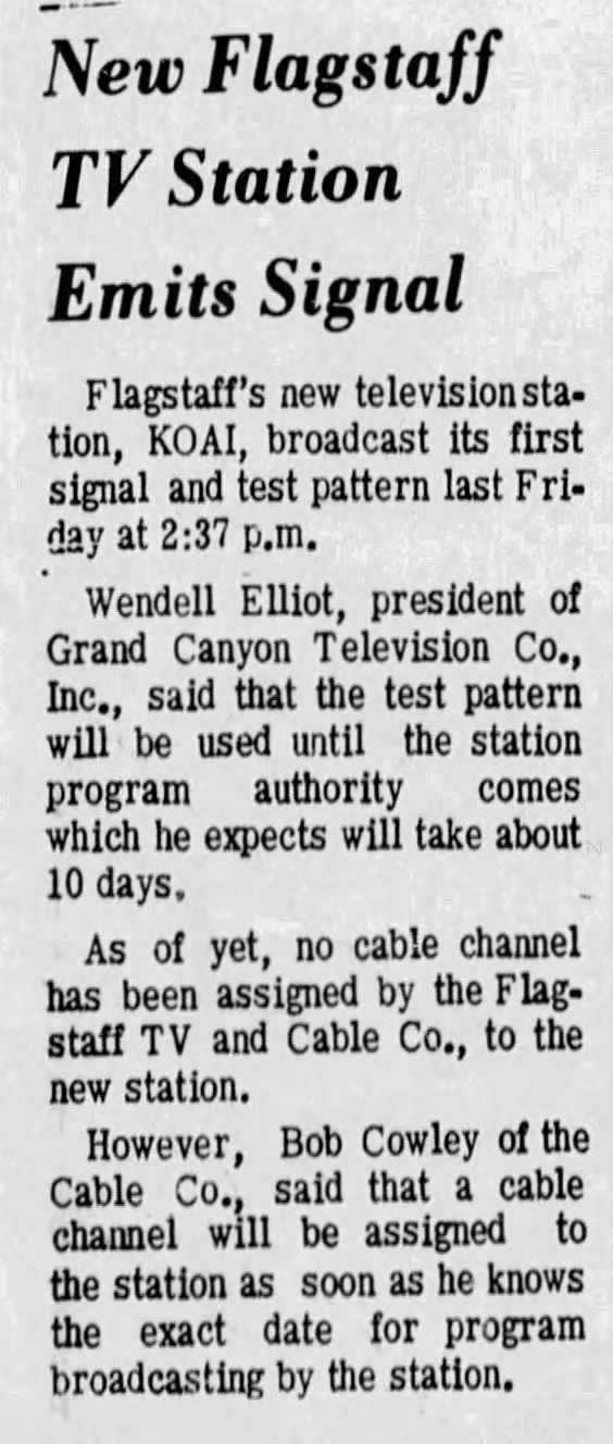 New Flagstaff TV Station Emits Signal