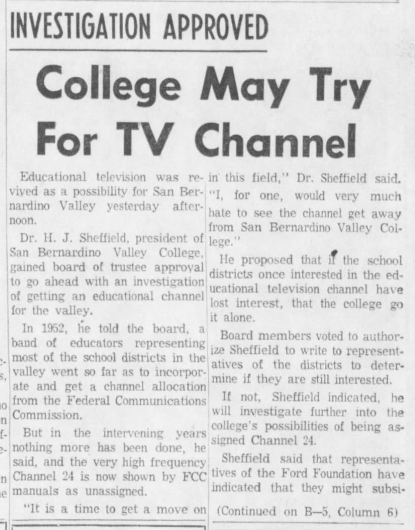 Investigation Approved: College May Try For TV Channel