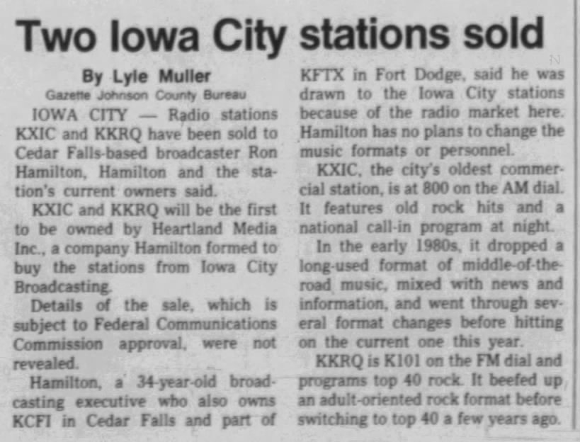 Two Iowa City stations sold