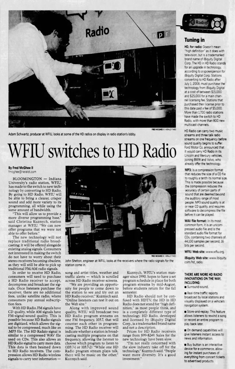 WFIU switches to HD Radio