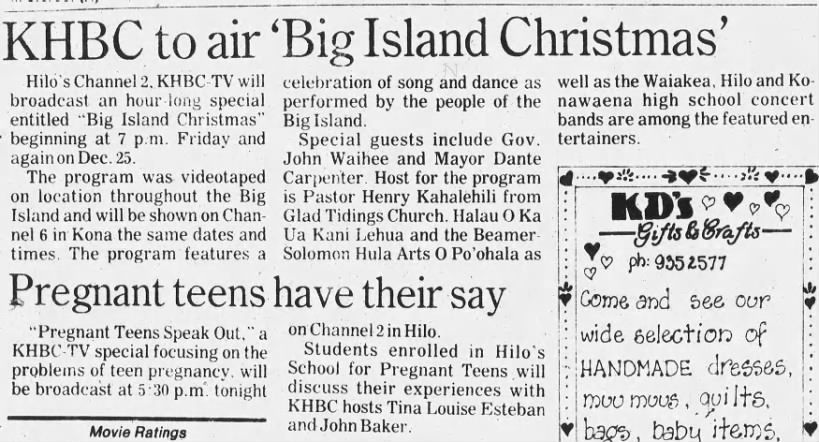 KHBC to air 'Big Island Christmas'