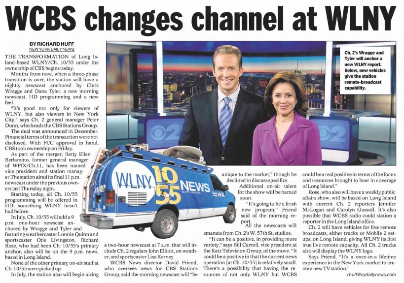 WCBS changes channel at WLNY