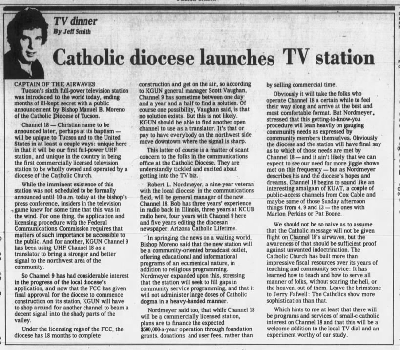Catholic diocese launches TV station