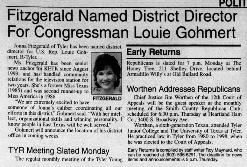 Fitzgerald Named District Director For Congressman Louie Gohmert