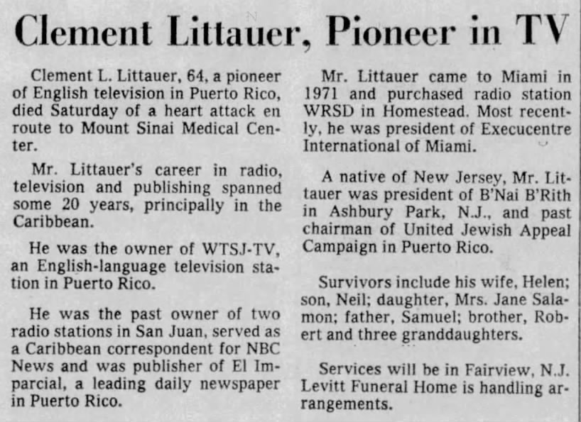 Clement Littauer, Pioneer in TV