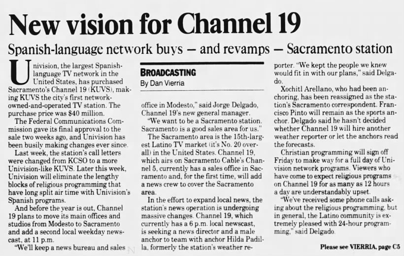 New vision for Channel 19: Spanish-language network buys—and revamps—Sacramento station