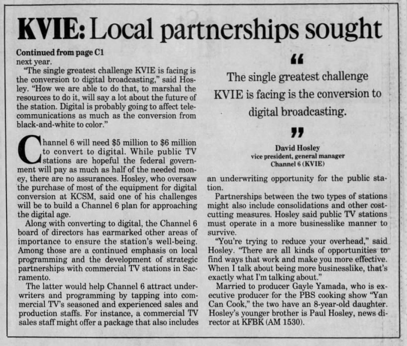 KVIE: Local partnerships sought