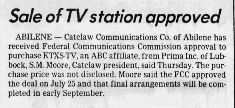 Sale of TV station approved