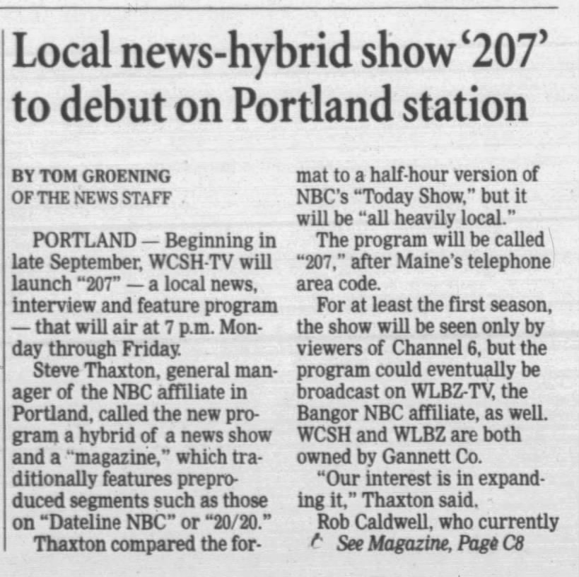 Local news-hybrid show '207' to debut on Portland station
