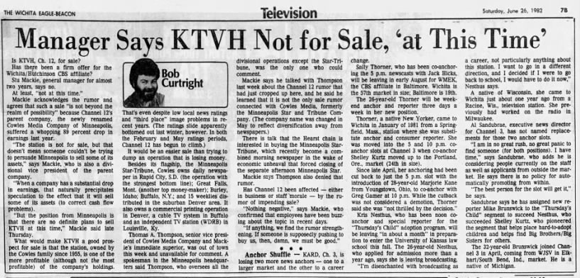 Manager Says KTVH Not for Sale, 'at This Time'