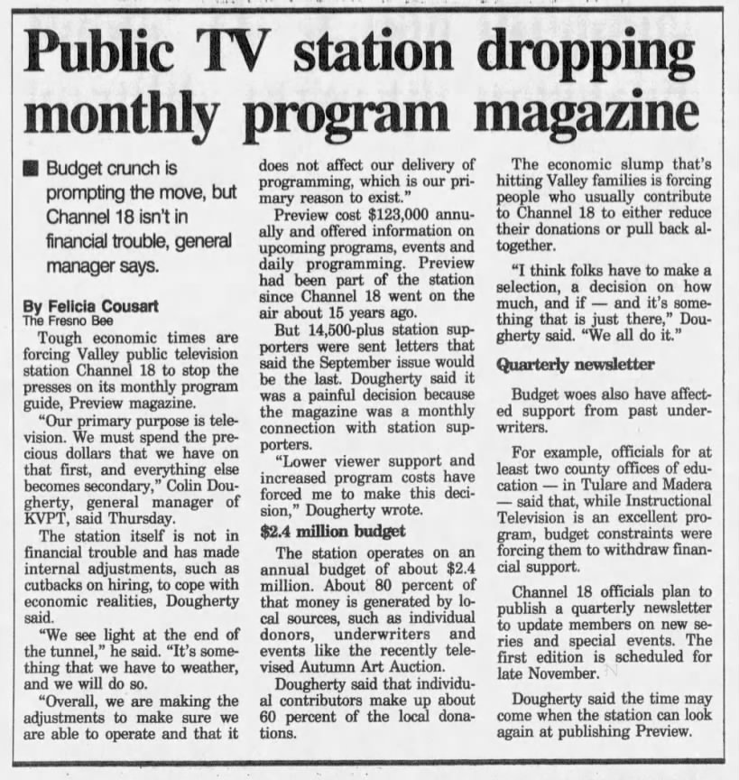 Public TV station dropping monthly program magazine