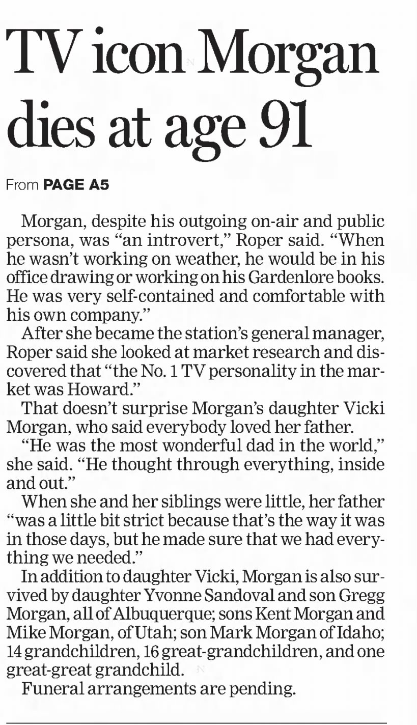 TV icon Morgan dies at age 91