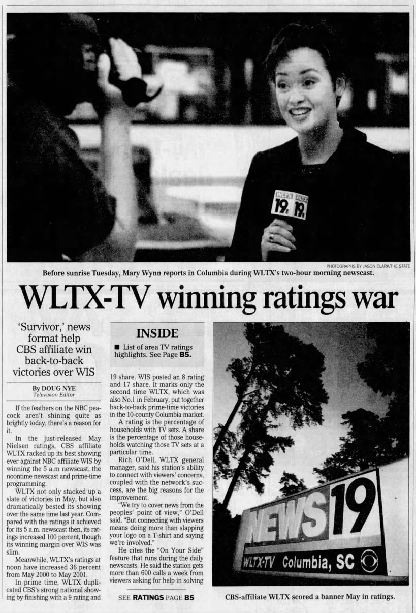 WLTX-TV winning ratings war: 'Survivor,' news format help CBS affiliate win back-to-back victories