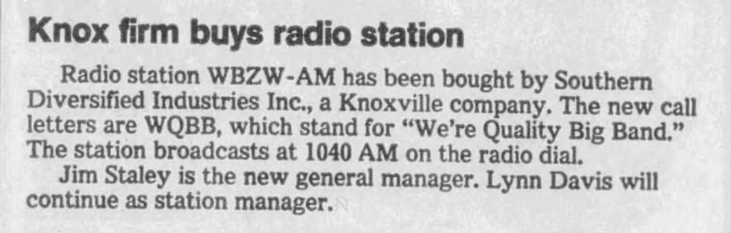 Knox firm buys radio station