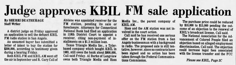 Judge approves KBIL FM sale application