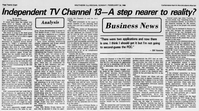 Independent TV Channel 13—A step nearer to reality?