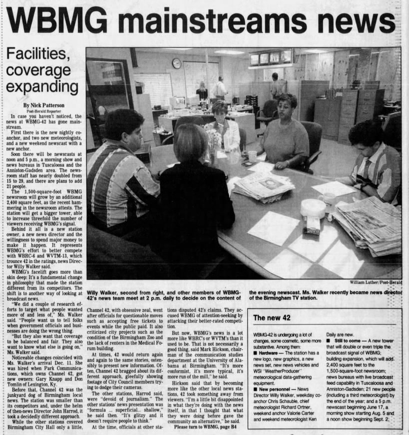 WBMG mainstreams news: Facilities, coverage expanding