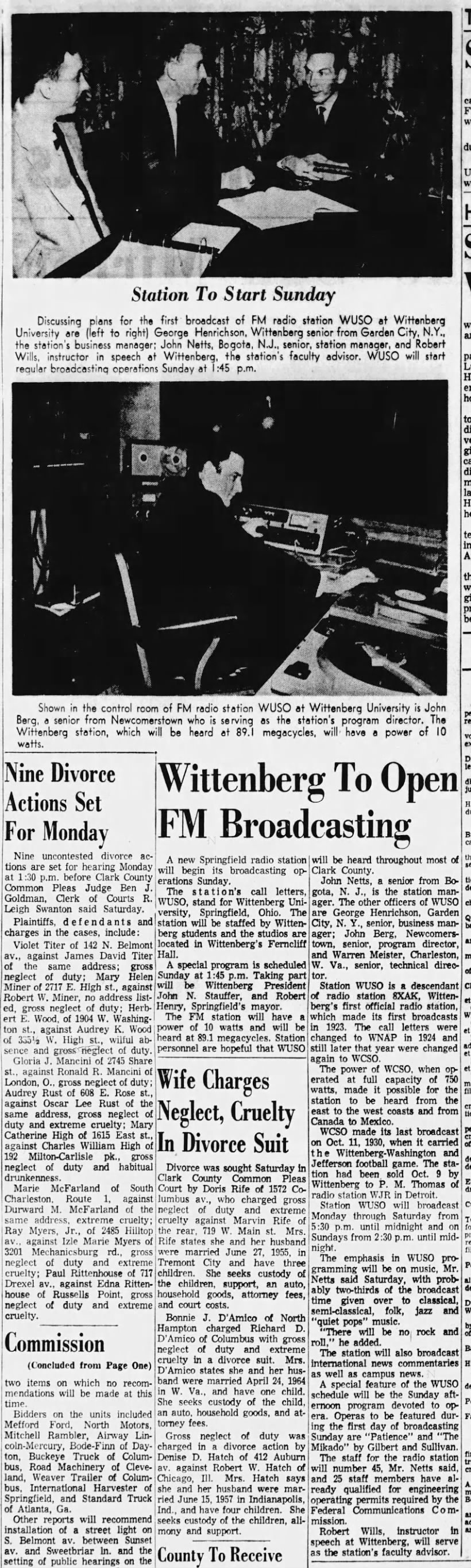 Wittenberg To Open FM Broadcasting