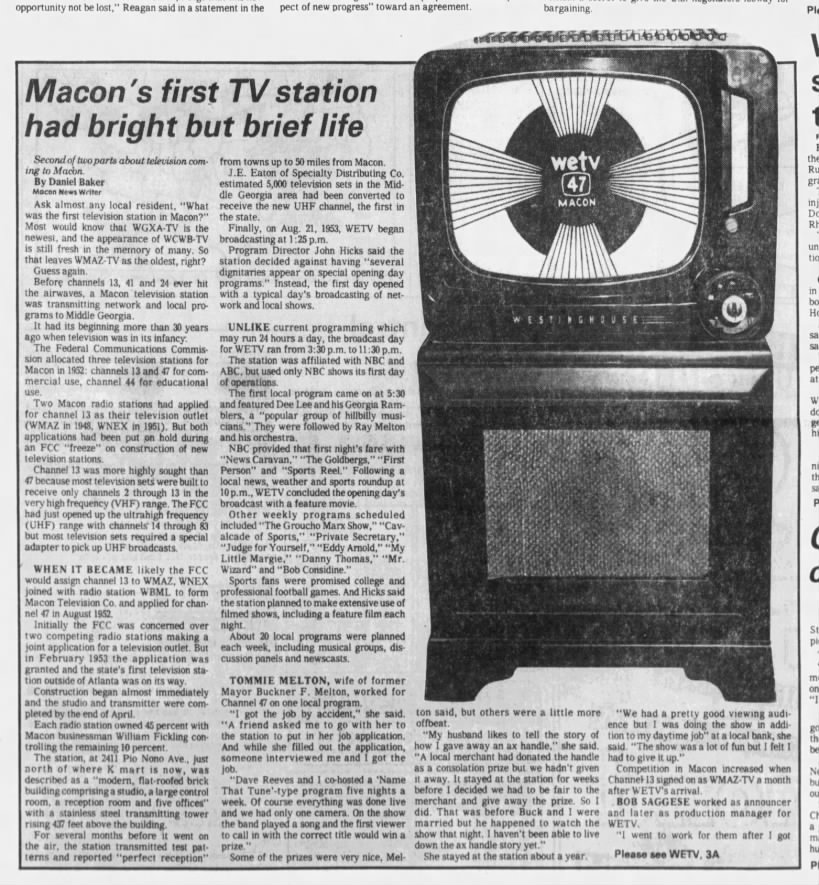 Macon's first TV station had bright but brief life