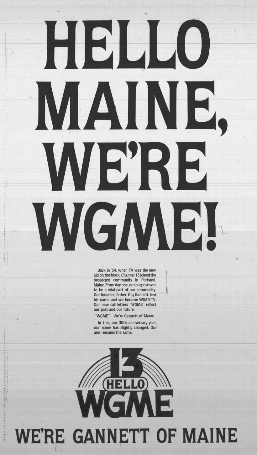 Hello Maine, We're WGME!