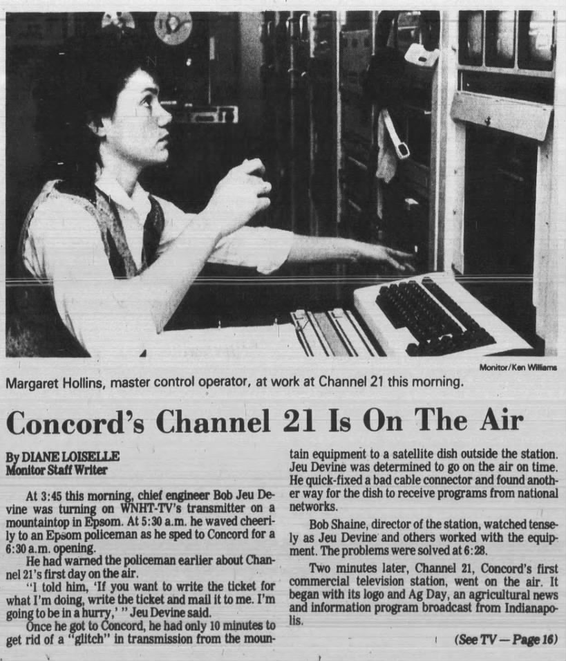 Concord's Channel 21 Is On The Air