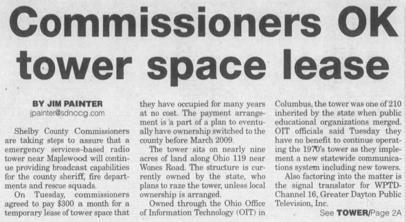Commissioners OK tower space lease
