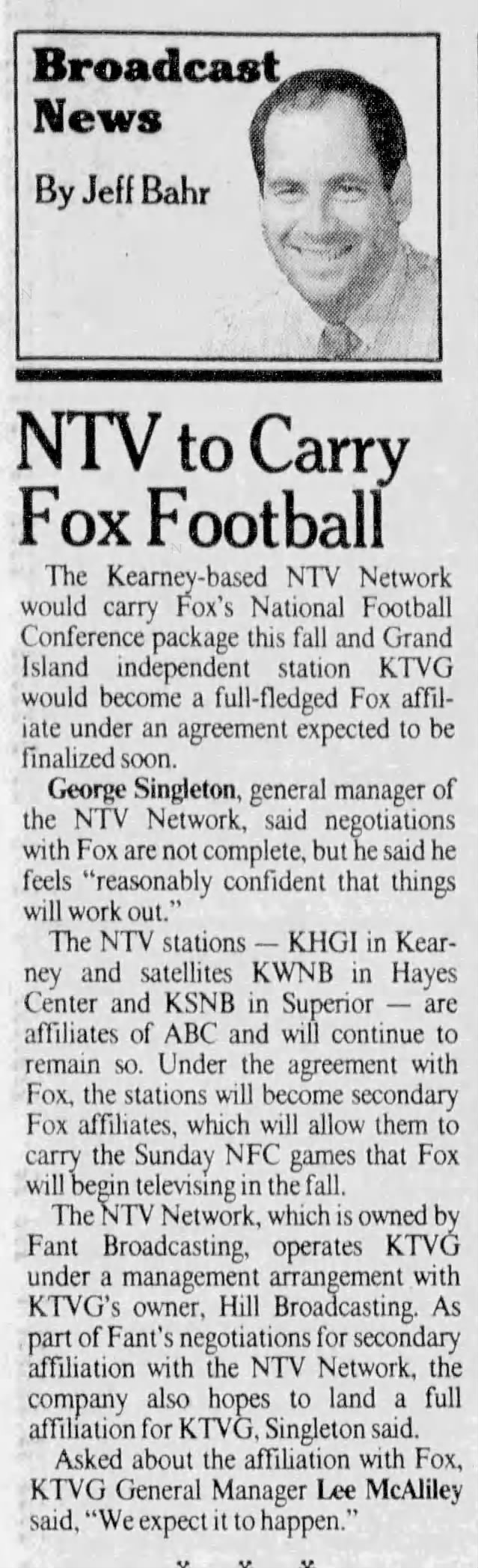NTV to Carry Fox Football