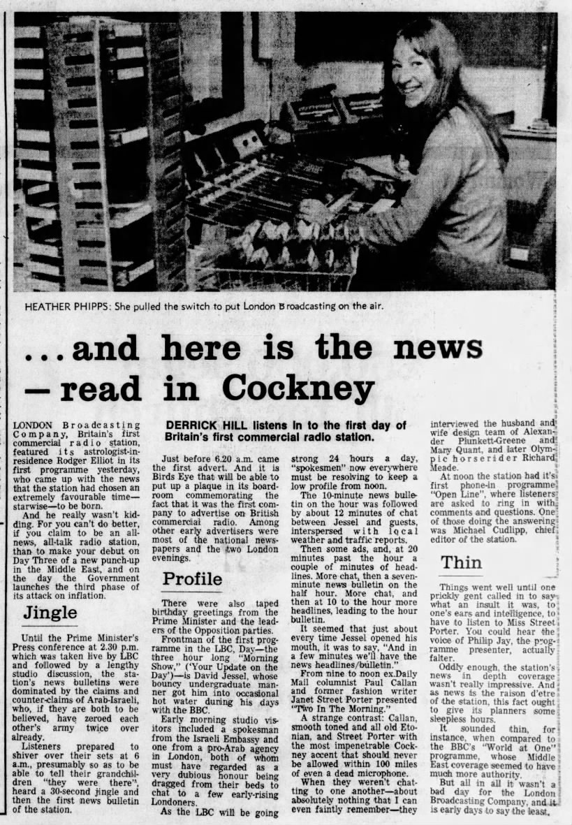...and here is the news—read in Cockney