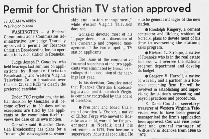 Permit for Christian TV station approved