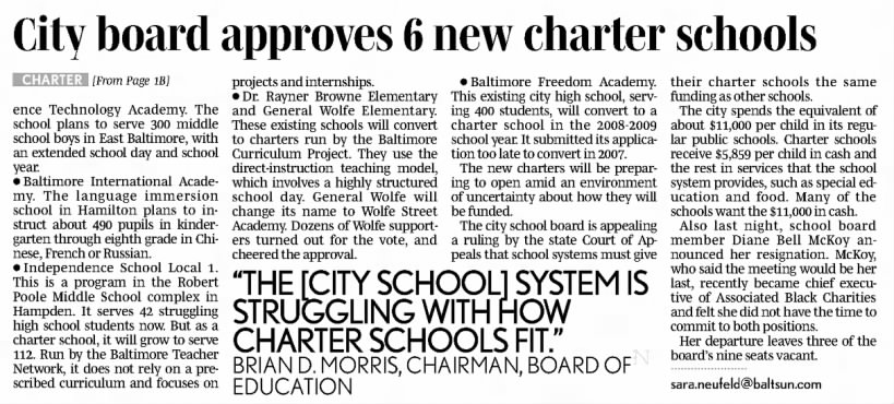 City board approves 6 new charter schools