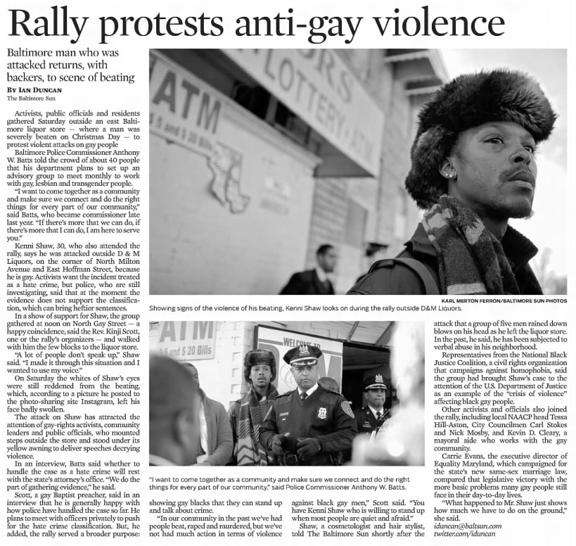 Rally protests anti-gay violence