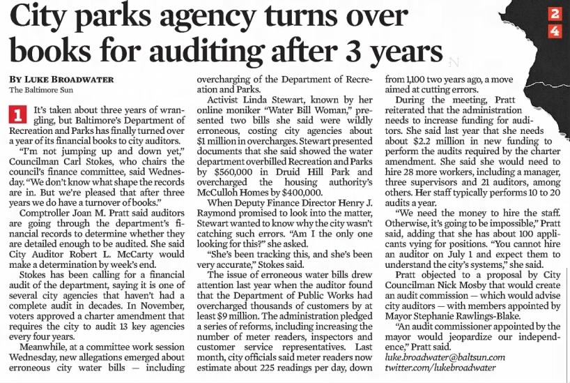 City parks agency turns over books for auditing after 3 years