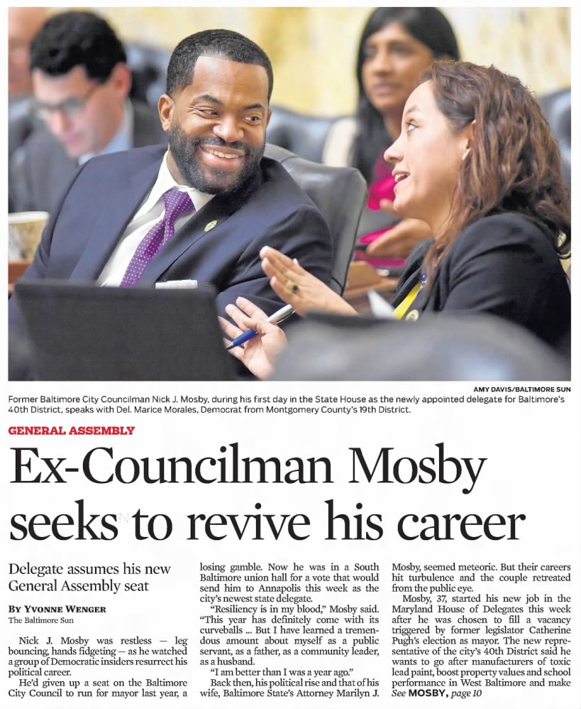 Ex-Councilman Mosby seeks to revive his career