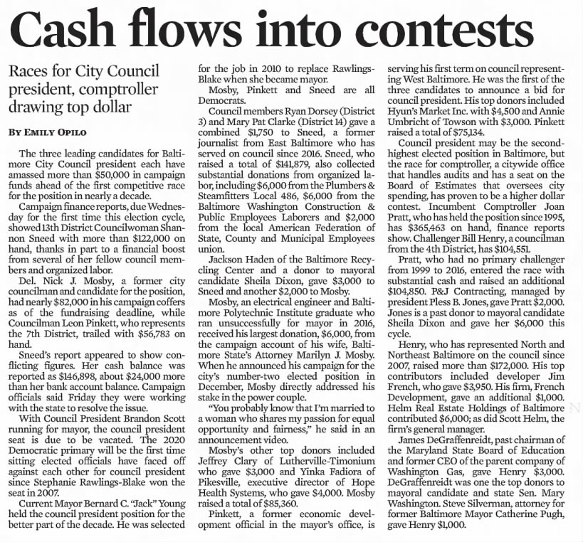 Cash flows into contests