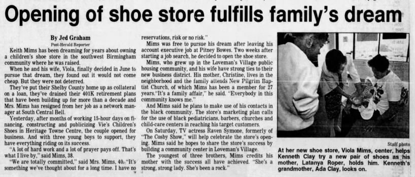 Opening of shoe store fulfills family's dream