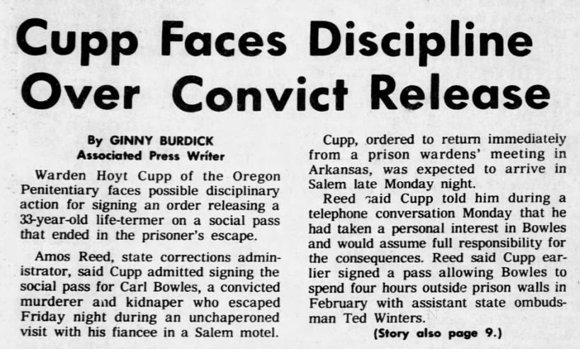 5.21.74
Ted Winters was Bowles' chaperone to the Motel 6. State Ombudsman?