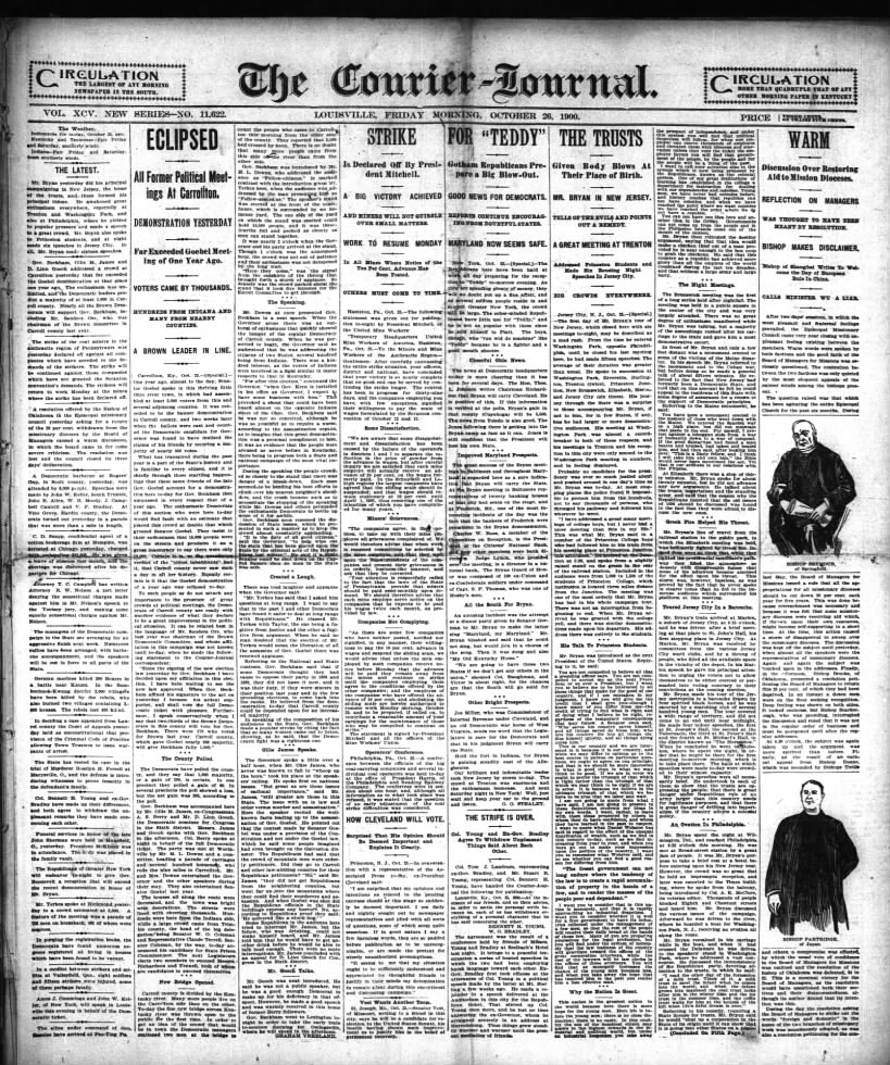 Courier-Journal, 26 Oct 1900, page 1